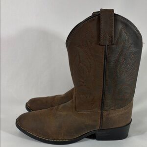 Cowboy Boots Leather Youth 3 Age 6-10